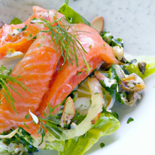 Smoked Salmon Salad with Lush Creamy Caper Chive Dressing