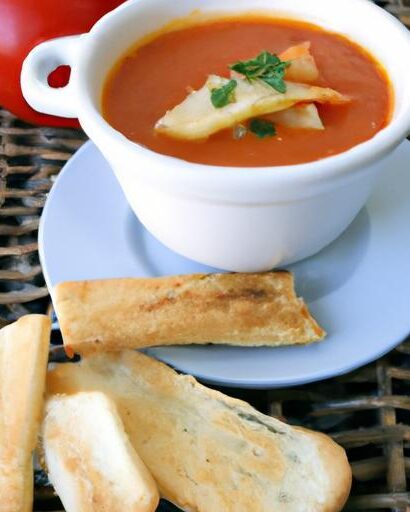 Cozy Comfort: Tomato Soup Perfectly Paired with Crackers