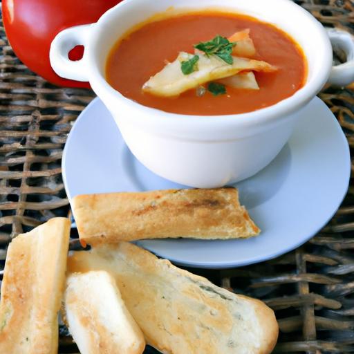 Cozy Comfort: Tomato Soup Perfectly Paired with Crackers