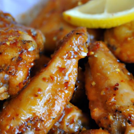 Zesty Lemon Pepper Wings Drizzled with Sweet Honey Delight