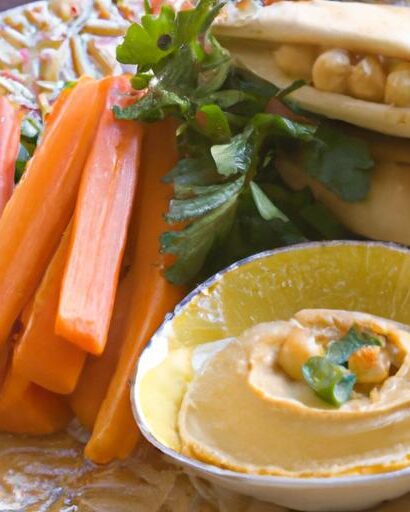 Delightful Mini Pita Pockets Filled with Hummus and Carrots