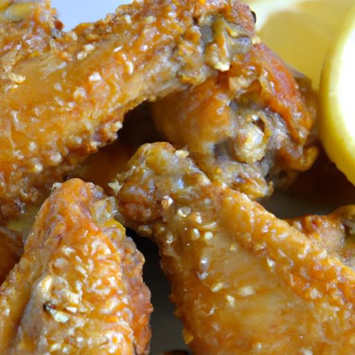Zesty Lemon Pepper Wings Drizzled with Sweet Honey Delight