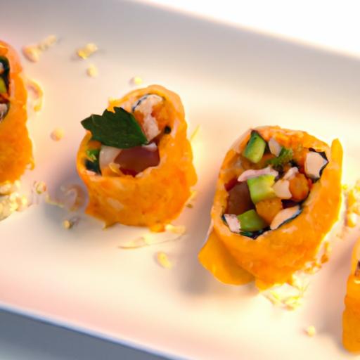 Tuna ⁣and Mango Hand roll: A Fresh twist on Sushi Delight