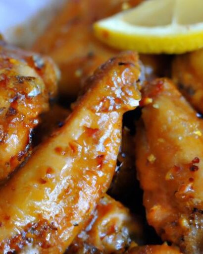 Zesty Lemon Pepper Wings Drizzled with Sweet Honey Delight