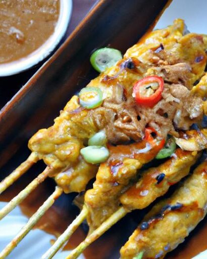 Savor the Classic Flavors of Chicken Satay and Peanut Sauce