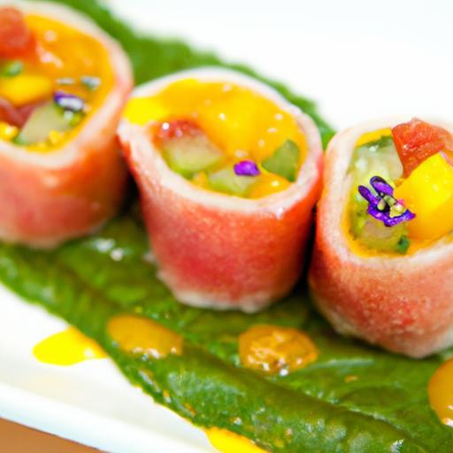 Tuna and Mango Hand Roll: A Fresh Fusion Delight