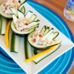 Refreshing Cucumber Boats Filled with Zesty Tuna Salad Delight
