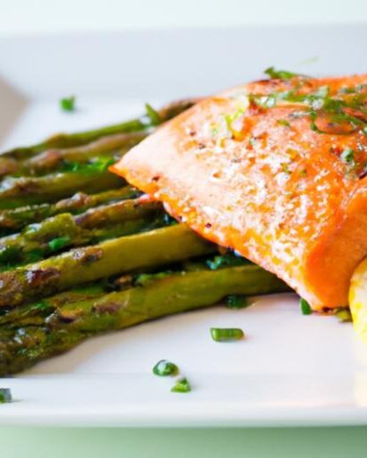 Zesty Lemon Herb Salmon Paired with Tender Asparagus