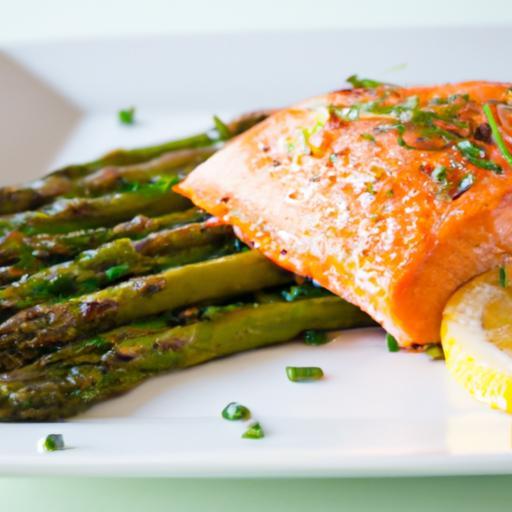 Zesty Lemon Herb Salmon Paired with Tender Asparagus