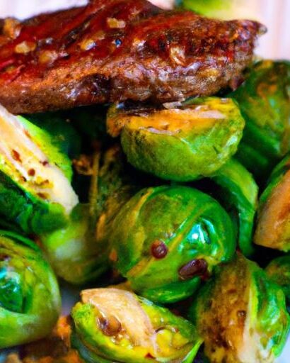Savor the Perfect Grilled Steak with Roasted Brussels Sprouts