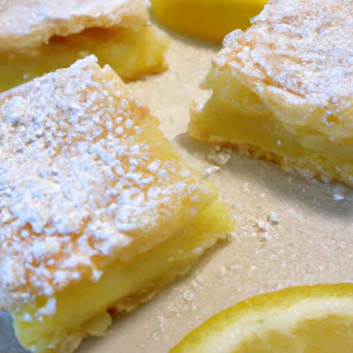 Zesty Lemon Bars Baked on a Buttery Shortbread Crust