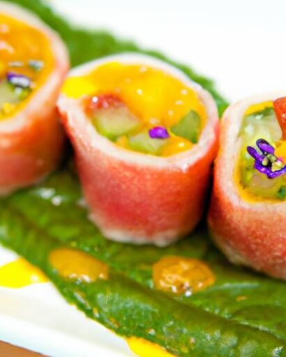 Tuna and Mango Hand Roll: A Fresh Fusion Delight