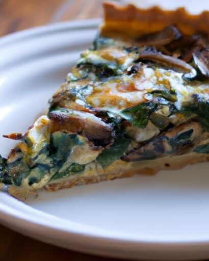Savory Spinach and Mushroom Quiche: A Simple Delight