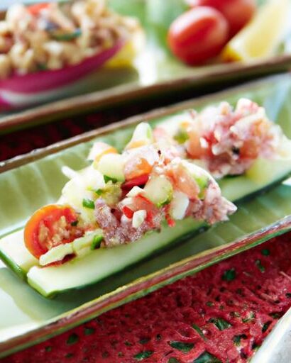 Refreshing Cucumber Boats Filled with Savory Tuna Salad