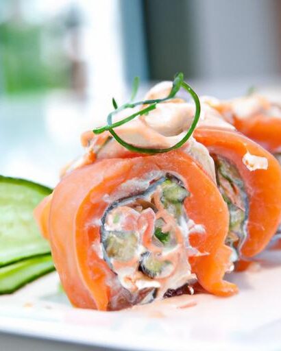 Philadelphia Roll Delight: Salmon, Cream Cheese & Cucumber