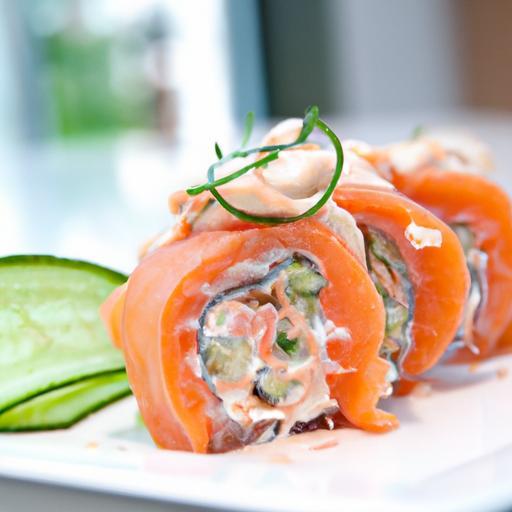 Philadelphia Roll Delight: Salmon, Cream Cheese & Cucumber