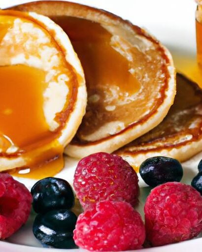 Midday Treat: Mini Pancakes Drizzled with Sweet Syrup
