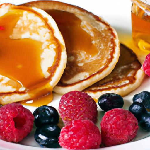 Midday Treat: Mini Pancakes Drizzled with Sweet Syrup