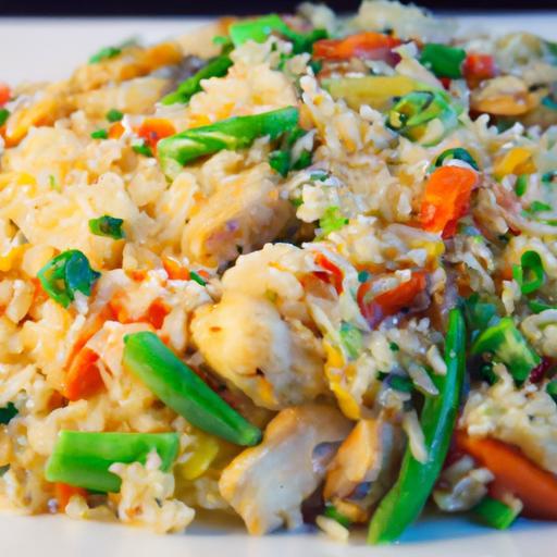 Colorful Chicken Fried Rice: A Veggie-Packed Delight