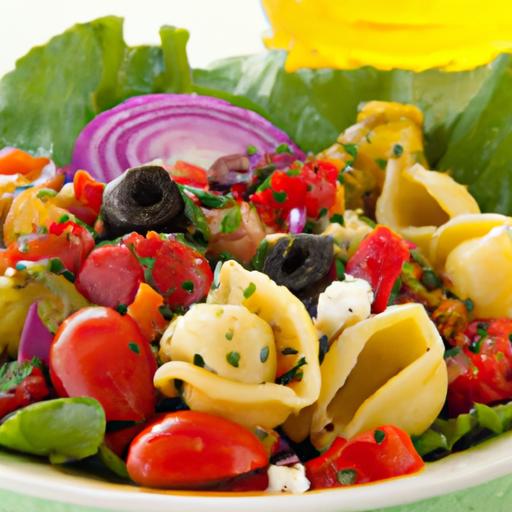 Mediterranean ​Delight: Greek Tortellini Pasta Salad Recipe