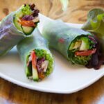 Fresh & Crisp: Vegetable Hand Roll with Sprouts and Avocado