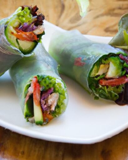 Fresh & Crisp: Vegetable Hand Roll with Sprouts and Avocado