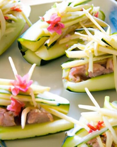 Refreshing Cucumber Boats Stuffed with Savory Tuna Salad