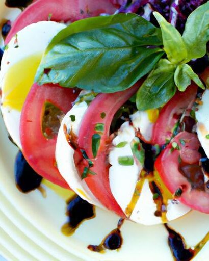 Caprese Salad Delight: Fresh Flavors with Balsamic Glaze