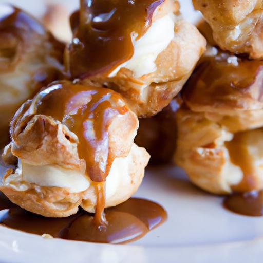 Decadent Profiteroles with a Luscious Caramel Drizzle