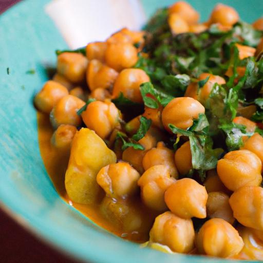 Golden Comfort: Chickpea and Spinach Stew with Turmeric