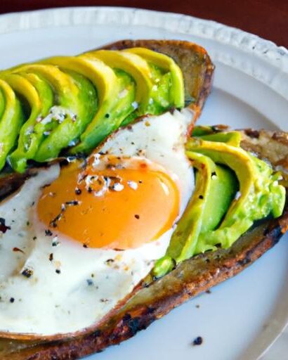 Golden Delight: Avocado Toast Topped with a Fried Egg