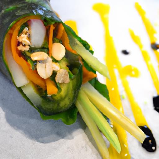 Fresh ⁢& ‌Crisp: Vegetable Hand Roll with Sprouts and Avocado