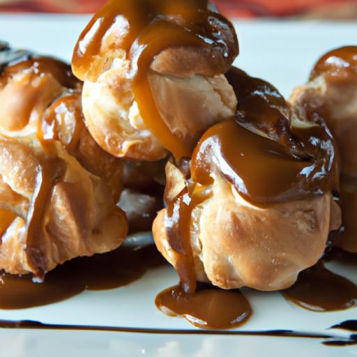 Decadent Profiteroles with a Luscious Caramel Drizzle