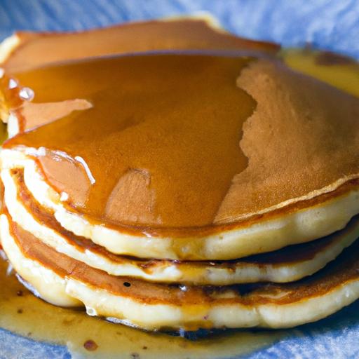 Fluffy morning Bliss: Simple Pancakes with Maple Syrup
