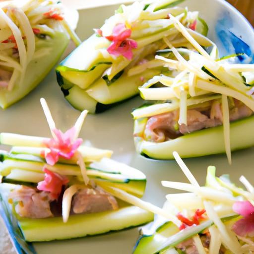 Refreshing Cucumber Boats Stuffed with Savory Tuna Salad