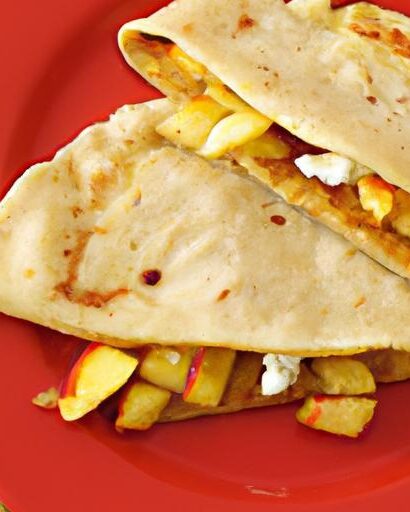 A Crisp Twist: Apple and Cheddar Quesadilla Delight