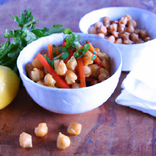 Zesty Carrot Chickpea Salad with Fresh Parsley & Lemon
