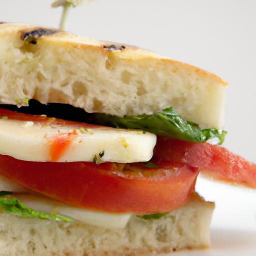 Savor the Classic Tomato and Mozzarella Sandwich delight