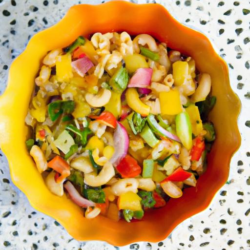 Colorful Macaroni Salad with Fresh Veggies Twist