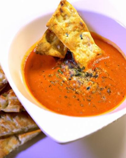 Comfort in a Bowl: Tomato Soup Paired with Crunchy Crackers