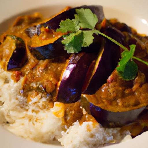 Savor the Flavors: Eggplant Curry Paired with Coconut Rice