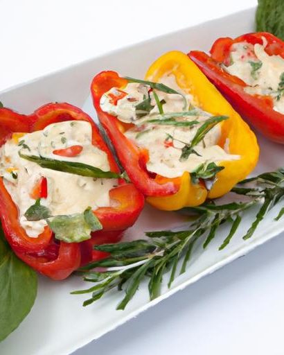 Creamy Delight: Mini Bell Peppers Filled with Soft Cheese