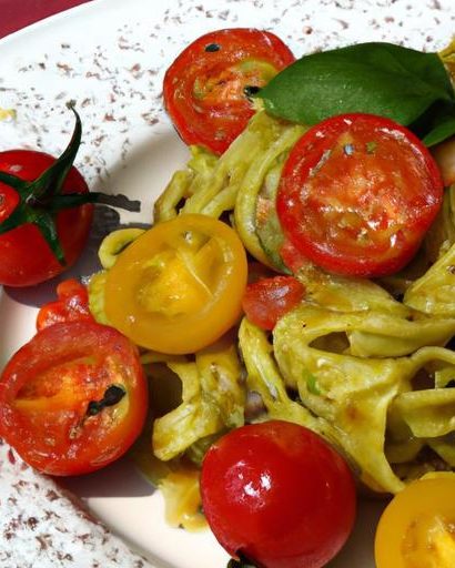 Bright & Fresh: Pesto Pasta with Juicy Cherry Tomatoes