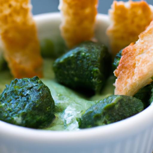 Creamy Keto Spinach Dip Paired with Crispy Cheese Bites