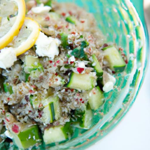Refreshing Quinoa Salad with Crisp Cucumbers and Creamy Feta