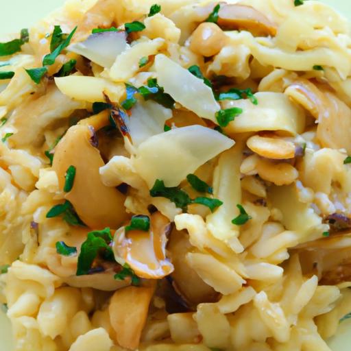 Creamy Vegan garlic Orzo: One-Pot Delight Made Easy