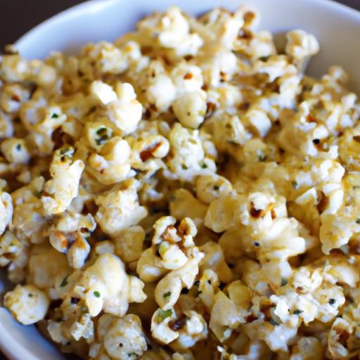 Crispy Vegan popcorn Tossed in Garlic Herb Bliss