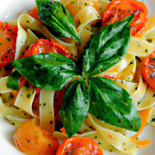 Bright & Fresh: pesto Pasta with Juicy Cherry tomatoes