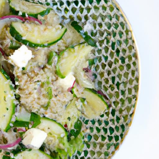 Refreshing quinoa salad with Crisp Cucumbers and Creamy Feta