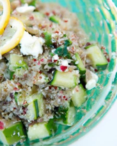 Refreshing Quinoa Salad with Crisp Cucumbers and Creamy Feta